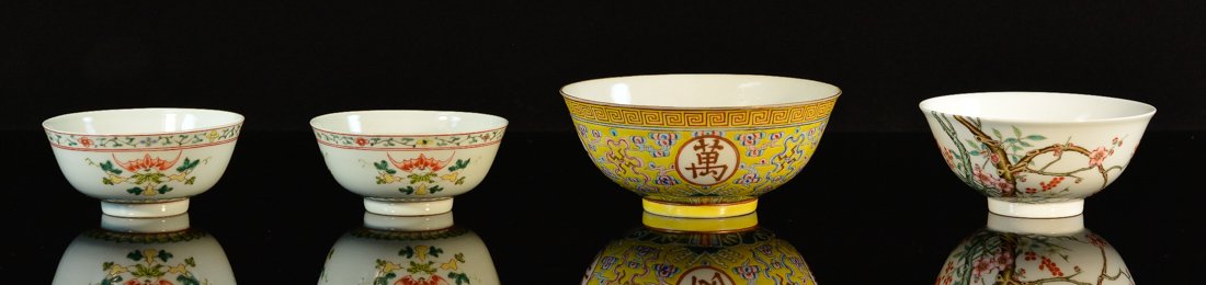 Group of Four Chinese Porcelain Bowls (1 of 9)