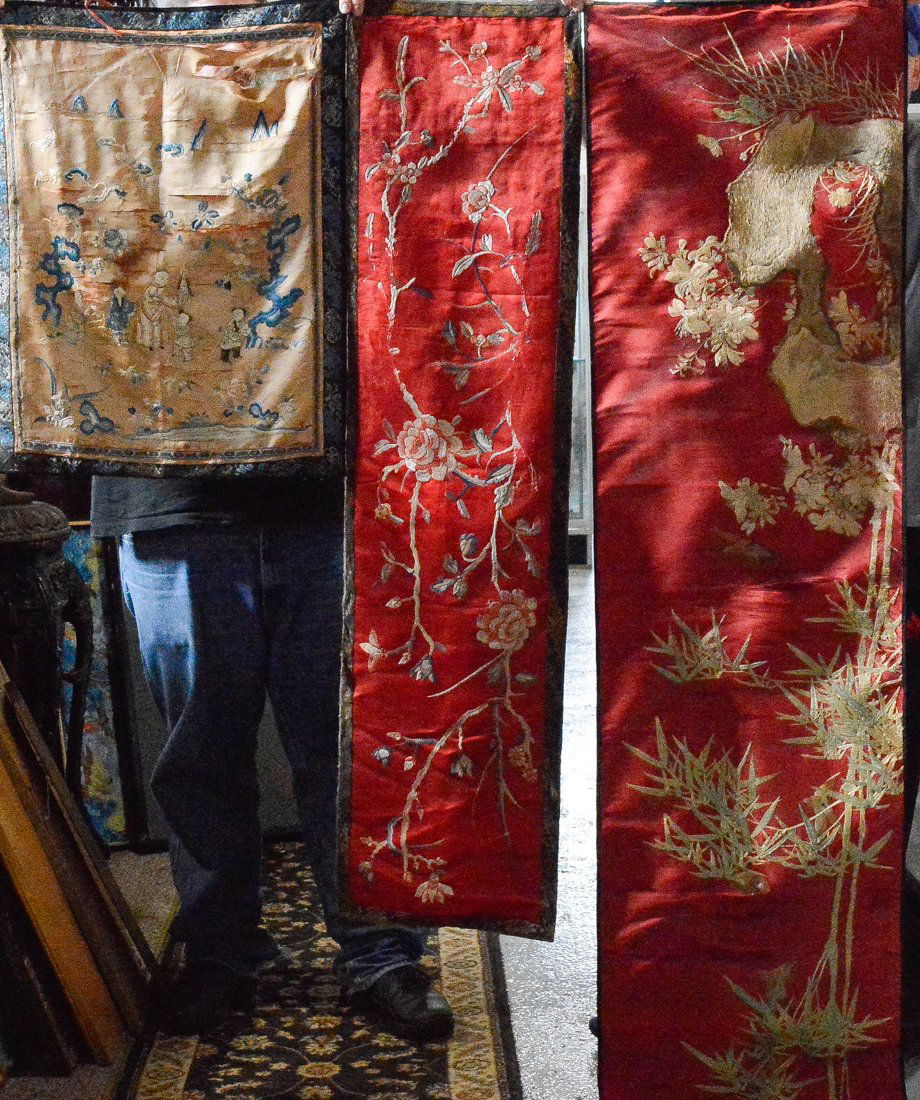 Group of Three Chinese Embroidery Panel (1 of 10)
