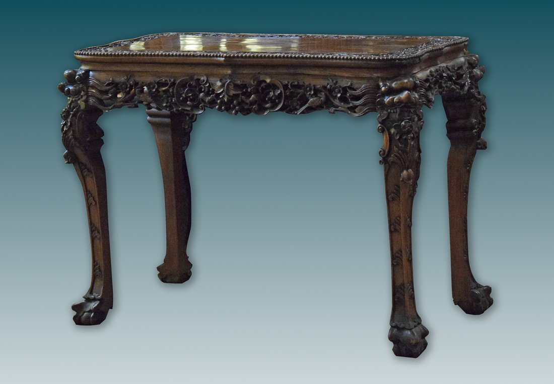 Chinese Rosewood Rectangular Table (1 of 6)