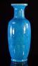 Chinese Blue Glazed Porcelain Blauster Vase with