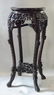Two Chinese Rosewood Stand with Marble Top - 2