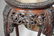Two Chinese Rosewood Stand with Marble Top - 9