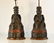 Pair Chinese Ming Bronze Seated Officer