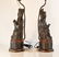 Pair Chinese Ming Bronze Seated Officer - 9