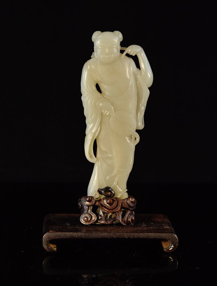 Chinese Nephrite Jade Carving of an Immortal (1 of 8)