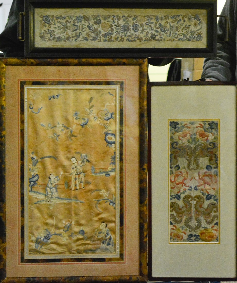Group of Three Chinese Embroidery (1 of 9)