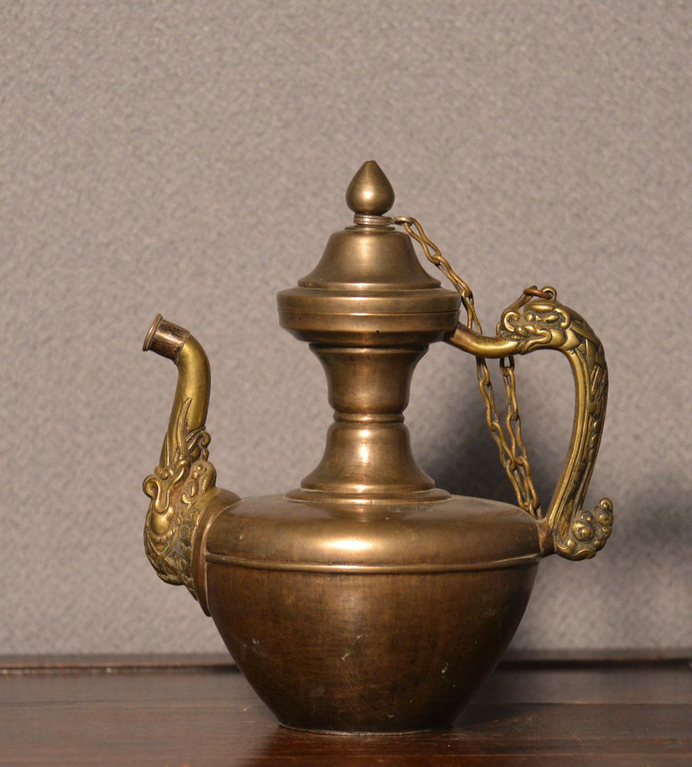 Tibetan Bronze Monk Ewer (1 of 8)