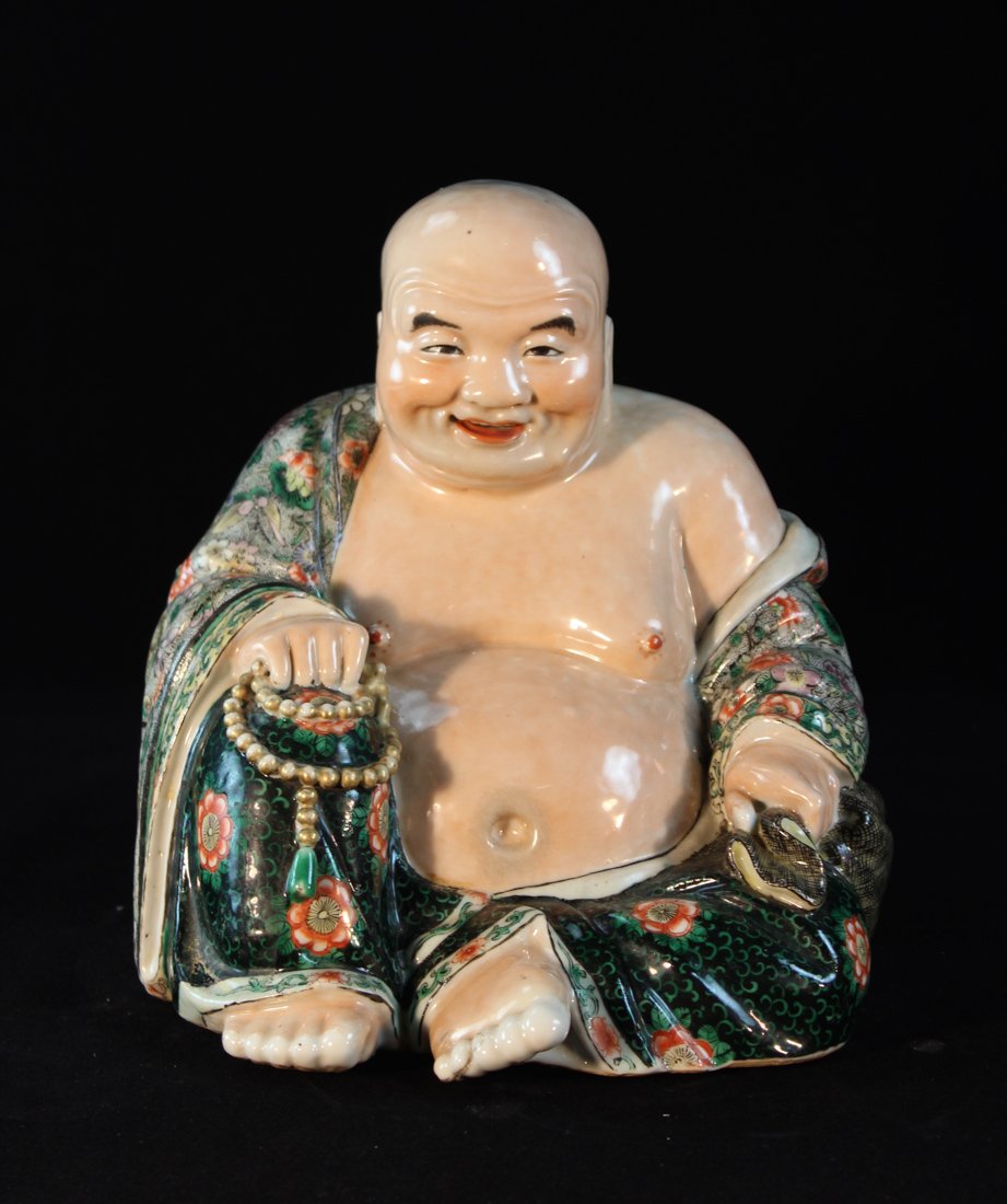 Chinese Famille Rose Porcelain Laughing Buddha (1 of 10)