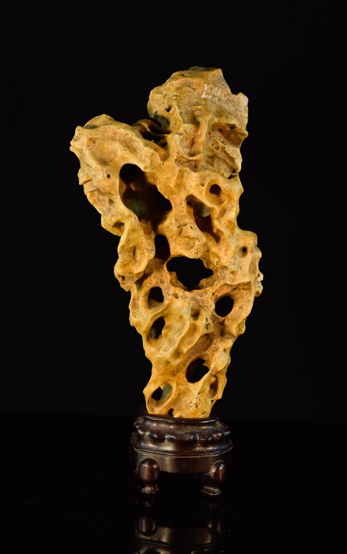 Chinese Yellow Scholar Rock with Base (1 of 8)