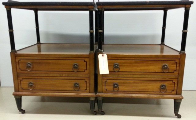 Pair of Kittinger Nightstands or End Tables: Height 28" x 21" Width x 18" Depth