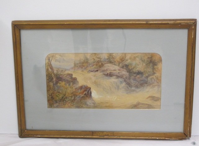 Watercolor Attributed to William Walker: Height 20" x 29" Wide Framed No visible signature but plaque says William Walker