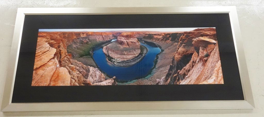 Canyon scene photo by Peter Lik: Extremely large Canyon scene photo by Peter Lik, 11/950. 74 inches x 34 1/2 inches. Photo is too large to ship through UPS or USPS needs to be crated.