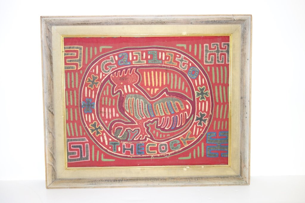 Late 19th/ early 20th century folk art needlepoint: Late 19th/ early 20th century folk art needlepoint Rooster. 20 inches x 24 inches.