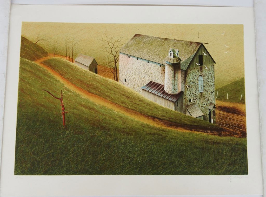 Stone Valley lithograph by Wayne Cooper: "Stone Valley" lithograph by Wayne Cooper. 25 inches x 34 1/2 inches.