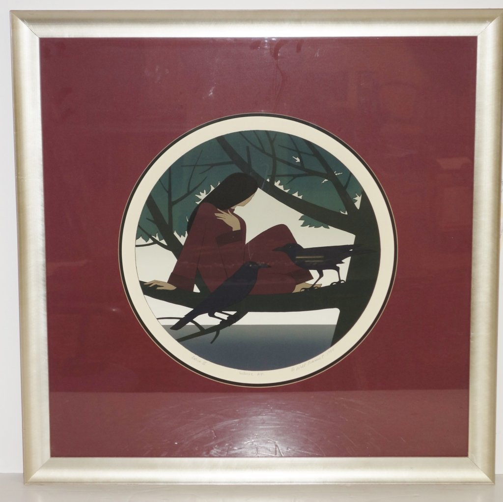 Lithograph by Will Barnet: Hand signed Lithograph titled "Circe II", Deluxe A.P., by Will Barnet, 1980. 35 inches x 35 inches.