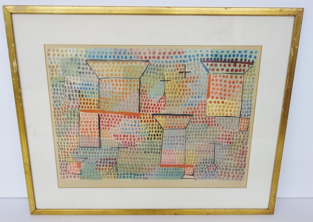 Paul Klee lithograph: Fine large Paul Klee lithograph, pencil titled lower right and possibly ink signed or in the plate. Great condition. Either dated or numbered in lower left in pencil. 23 inches x 29 1/2 inches.
