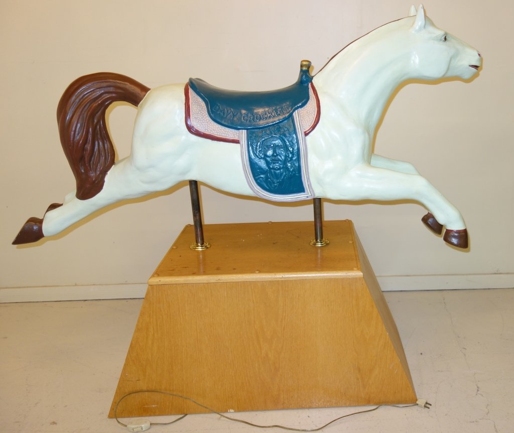 Davy Crocket electric mechanical horse: Davy Crocket electric mechanical horse. Working condition. 55 inches x 46 inches.