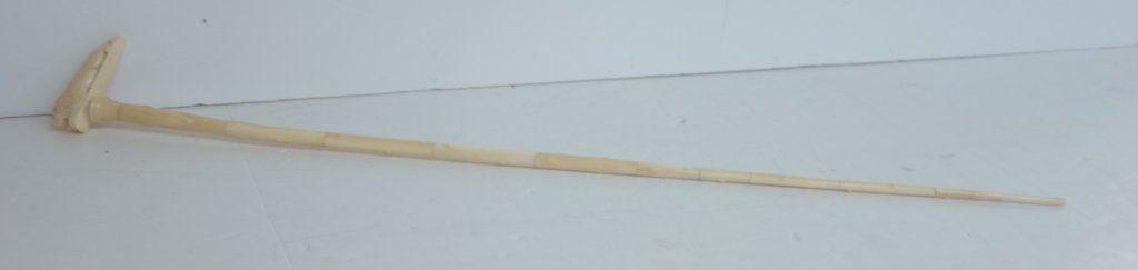 Lion head breakdown cane: Lion head breakdown ivory cane. Lion lacking 1 tooth. (We will not ship out of USA) 35 inches long.