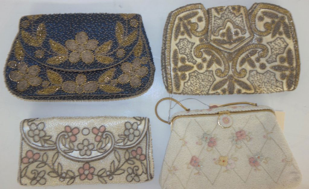 4 made in France beaded purses (1 of 9)