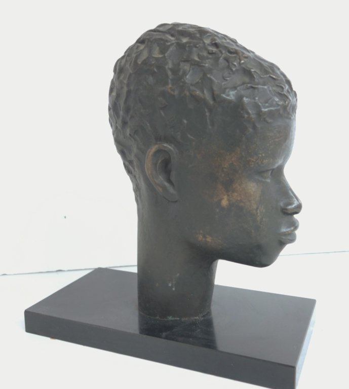 Bronze male bust sculpture (1 of 6)