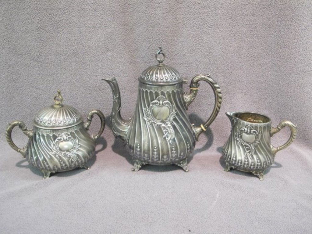 European Silver plate tea set (1 of 3)