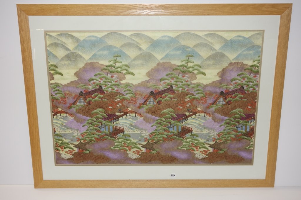 Large Oriental scene of houses print (1 of 1)