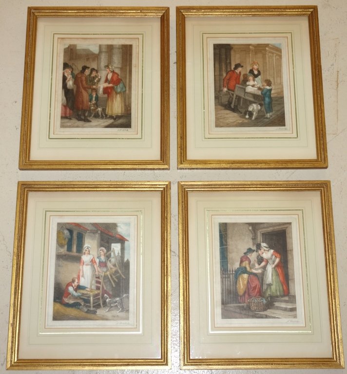 4 colored engravings by L. Dupont (1 of 4)