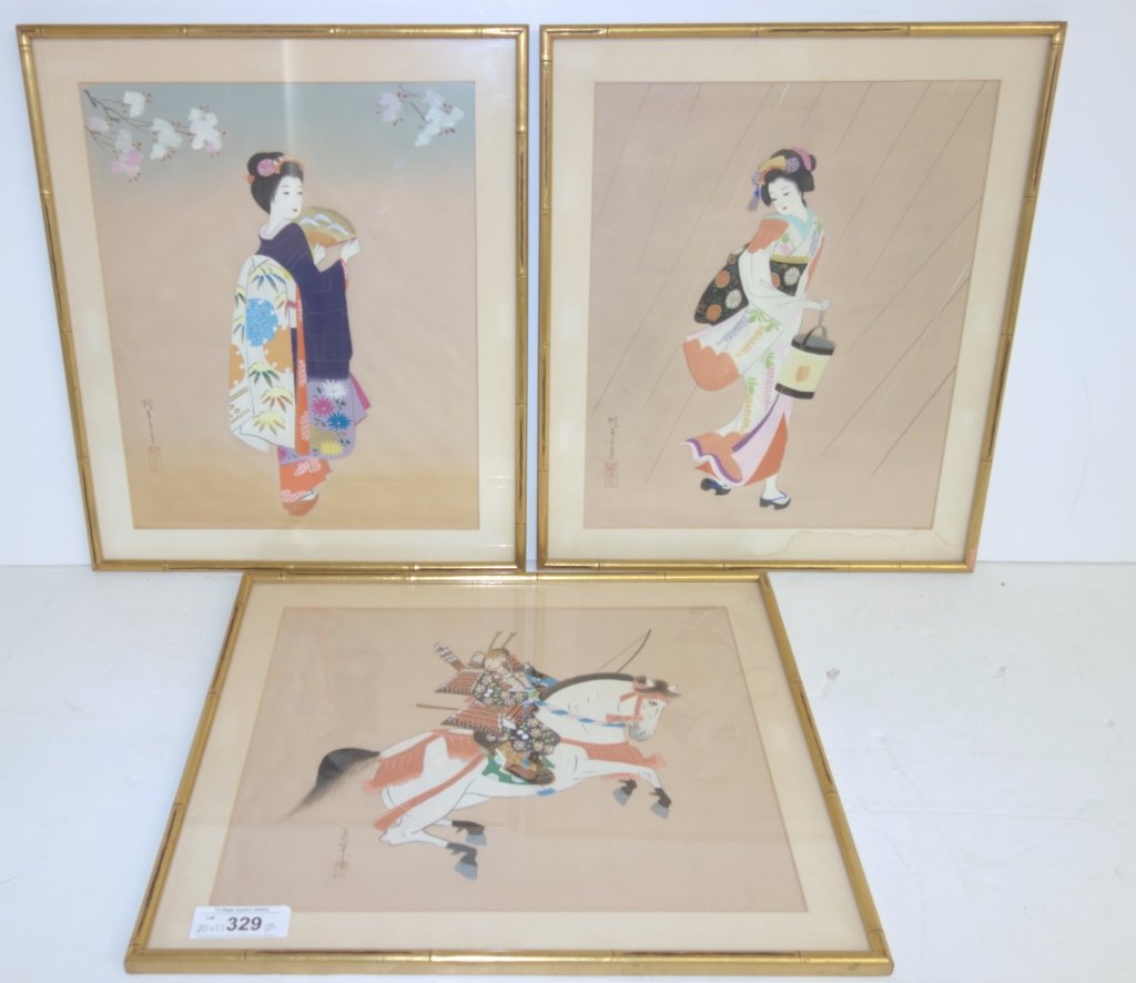 3 pc. Asian artwork (1 of 4)