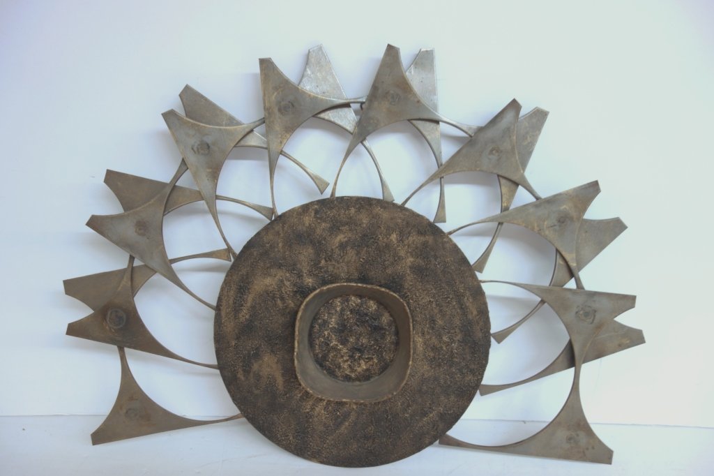 Abstract metal wall hanging sculpture (1 of 6)
