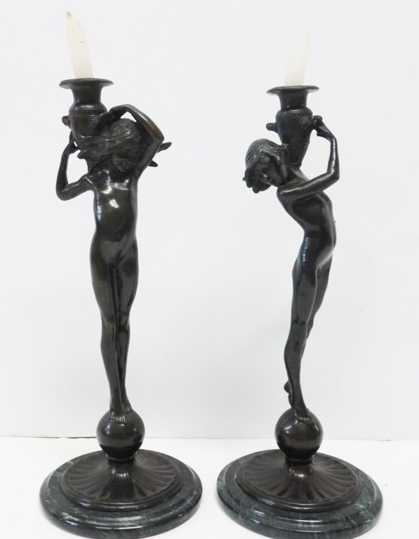 2 Edward McCartan bronze candle holders (1 of 4)