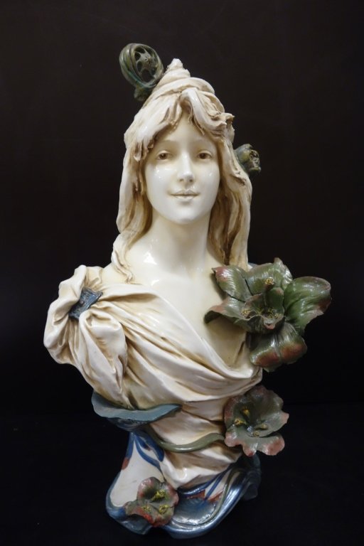 Royal Dux woman bust statue (1 of 5)
