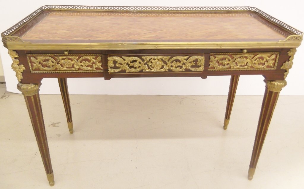French Louis XVI style one drawer writing desk (1 of 6)