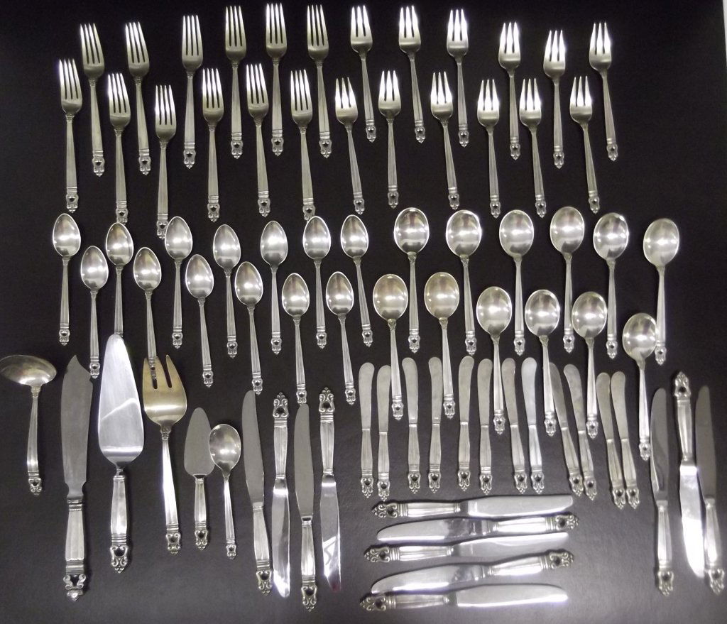 Service for 12 Royal Danish international silver (1 of 8)