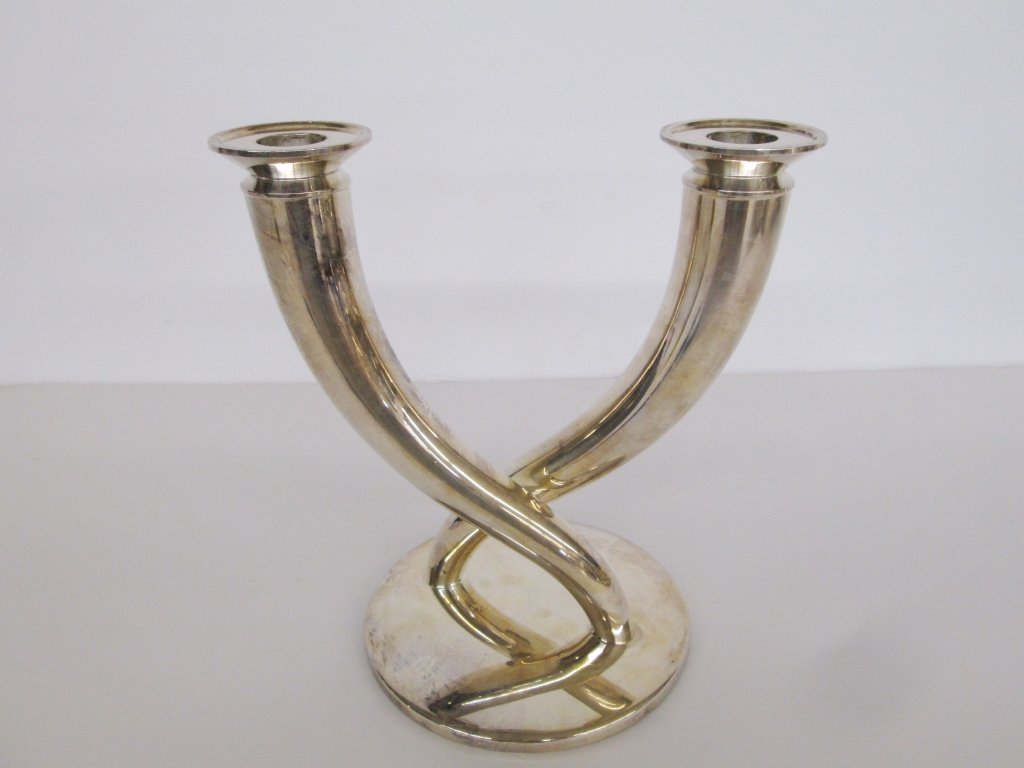 Christofle silver plate candle holder (1 of 2)