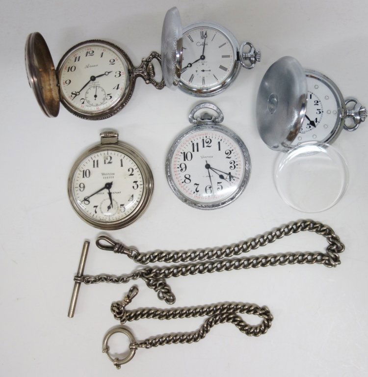 7 pocket watches & chains (1 of 7)