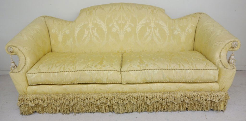 Beacon Hill yellow upholstered couch (1 of 5)