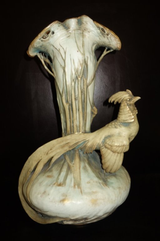 Amphora Austria vase  with pheasant (1 of 7)
