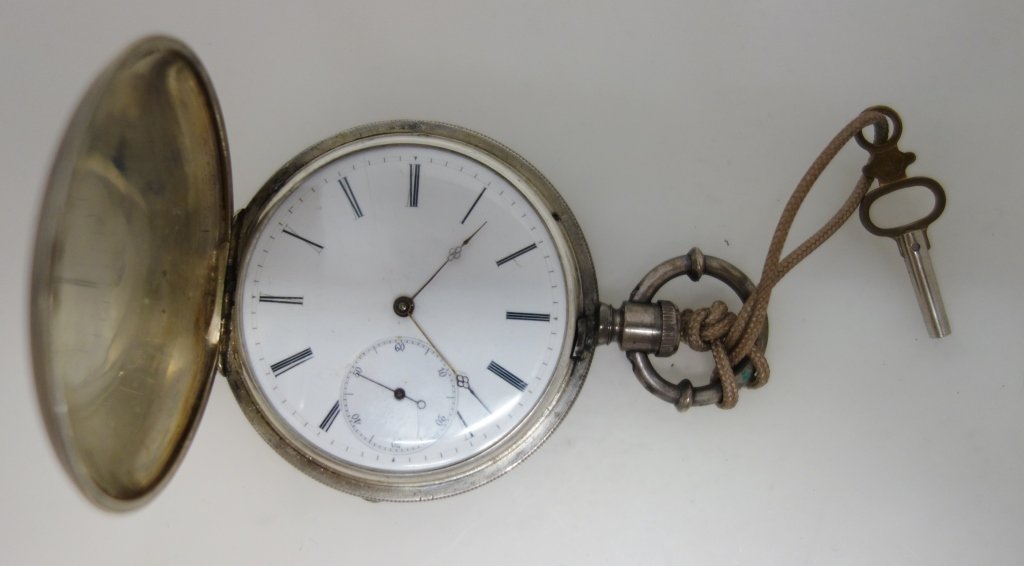 Louis Matile pocket watch: Engraved Louis Matile pocket watch, fine silver case. N/W