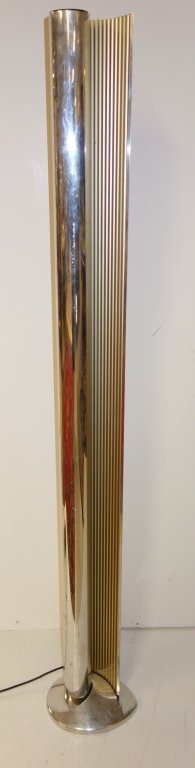 Large modern aluminum standing floor lamp (1 of 3)