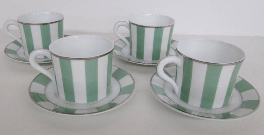 8 piece cup & saucer Bernardaud set: 8 piece cup & saucer Claride's collection by Bernardaud set