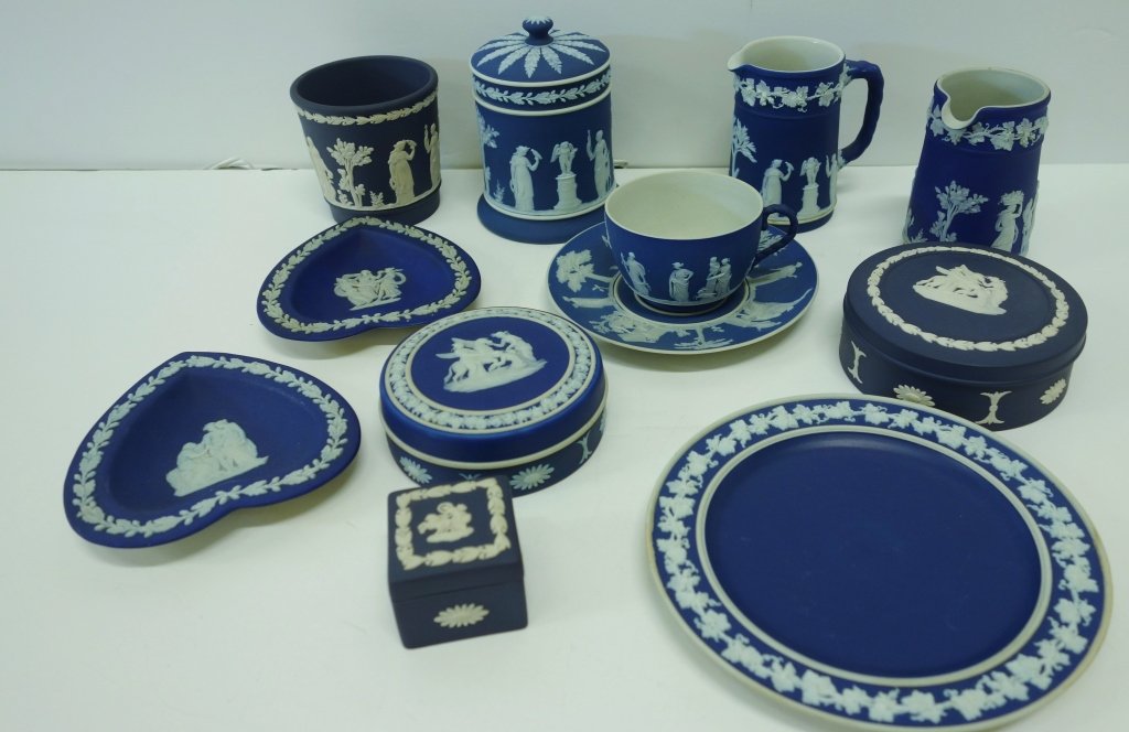 12 piece Wedgwood blue jasperware (1 of 2)