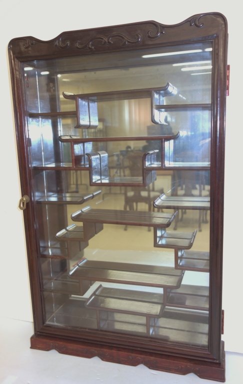 Mahogany wall hanging box shelf (1 of 2)