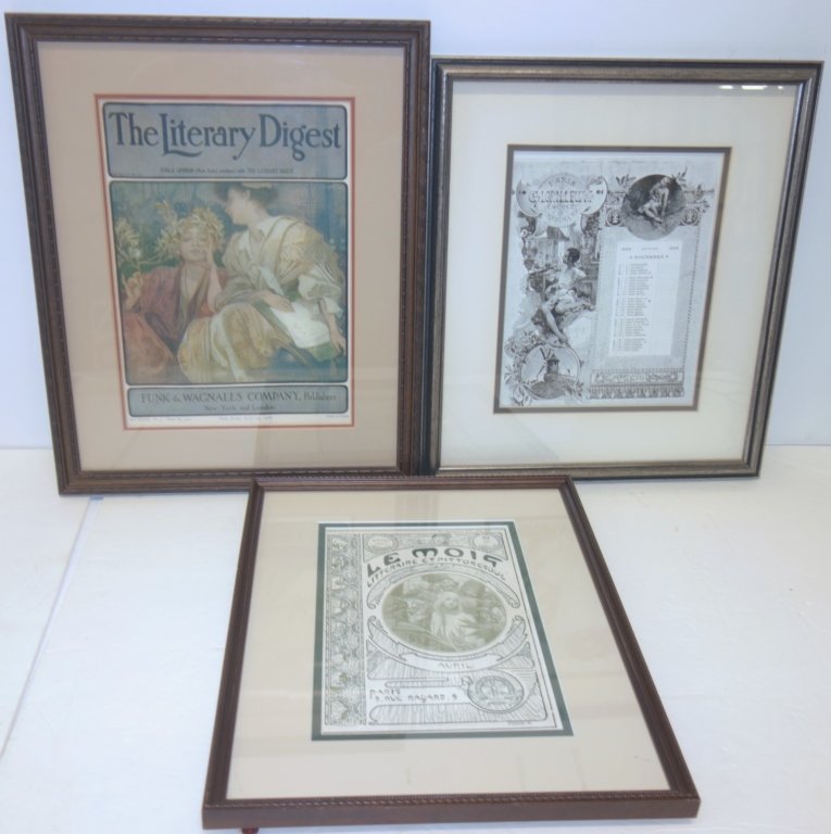 3 Art Nouveau prints (1 of 4)