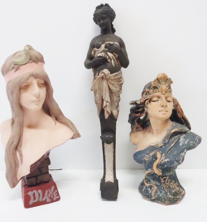 3 piece woman statue lot (1 of 5)
