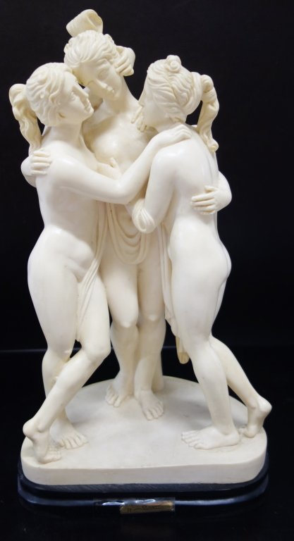 A. Santini statue: A. Santini statue of nude women, made in Italy. 17 x 9.