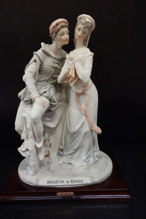 Capodimonte Romeo & Juliet statue: Capodimonte Romeo & Juliet statue by B. Merli. 13 1/2 x 7 x 10