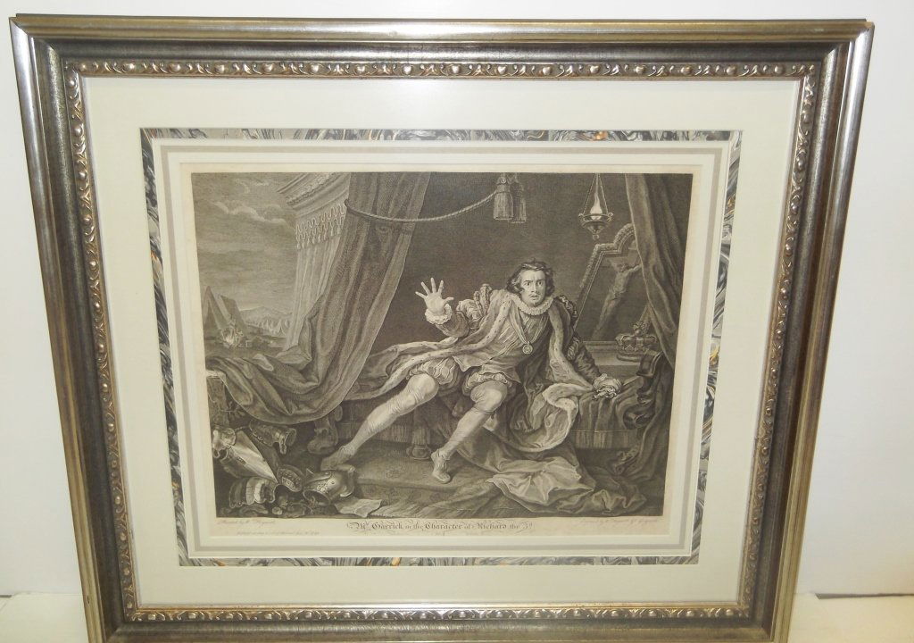 Garrick in Character of Richard III engraving (1 of 4)