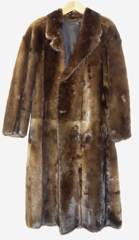 Prada men's full length river otter fur coat (1 of 5)