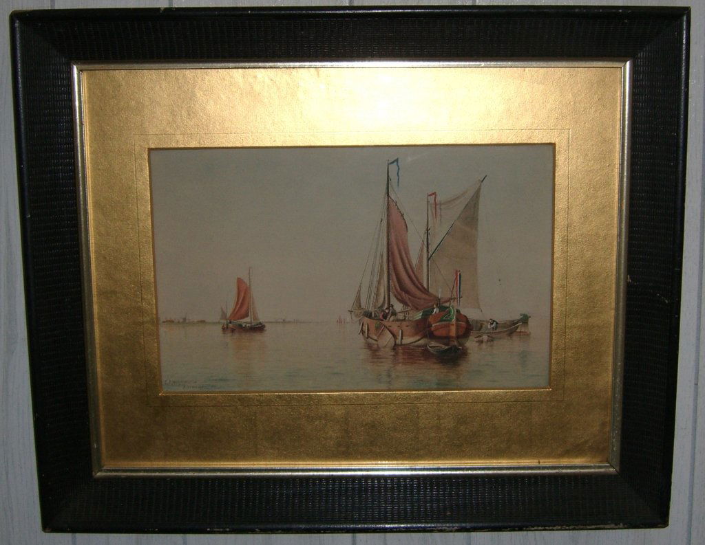 Watercolor signed Eugene R. Harrington (1 of 5)