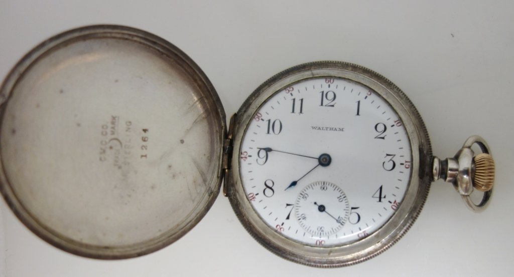 Waltham pocket watch: Waltham pocket watch, P.L. Bartlett, silver case. N/W